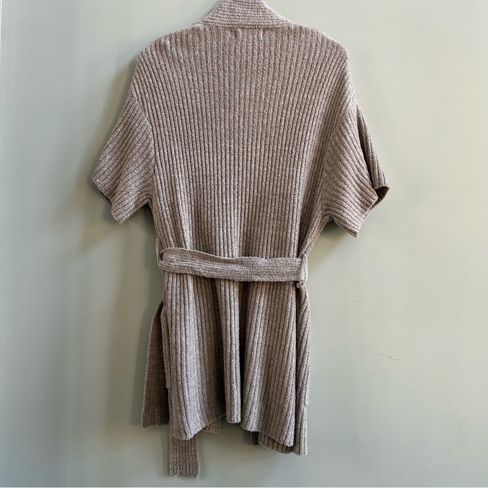 NWT Barefoot Dreams CozyChic Lite Knit Ribbed Belted Kimono Cardigan, Size M - Picture 7 of 9
